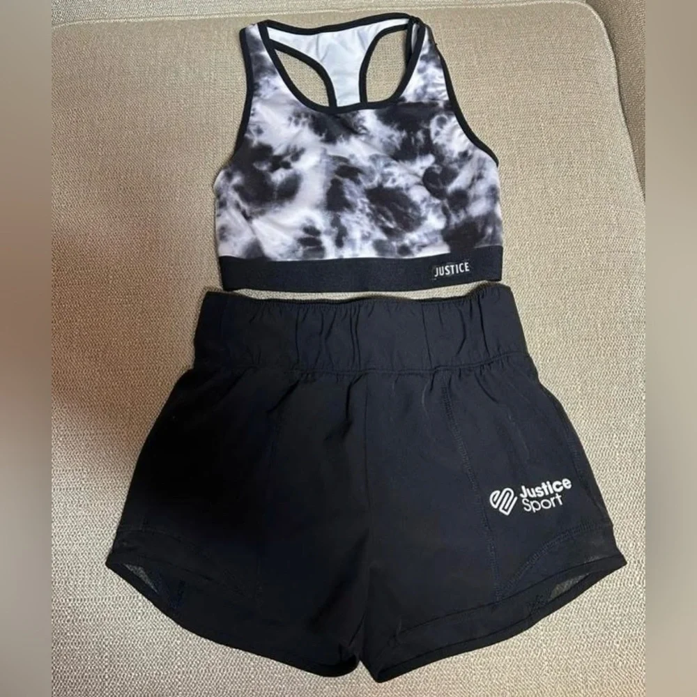 Justice Crop Top/Shorts Set‎